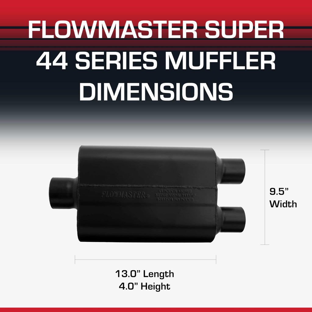 Flowmaster Super 44 Series Chambered Muffler – 3.00" Offset In/Center Out