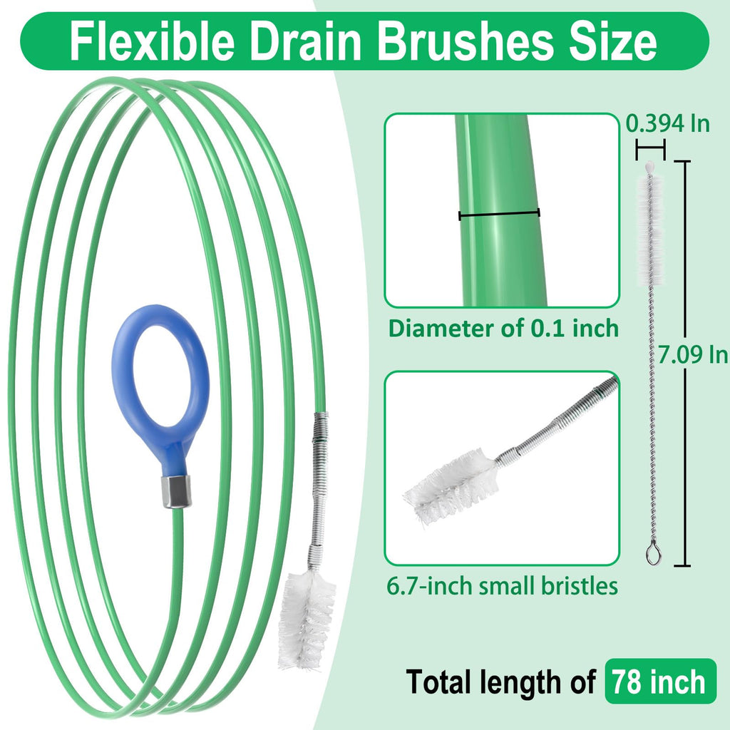 Auto Sunroof Drain Cleaning Tool, 120 Inch Flexible Tube Cleaning Brush