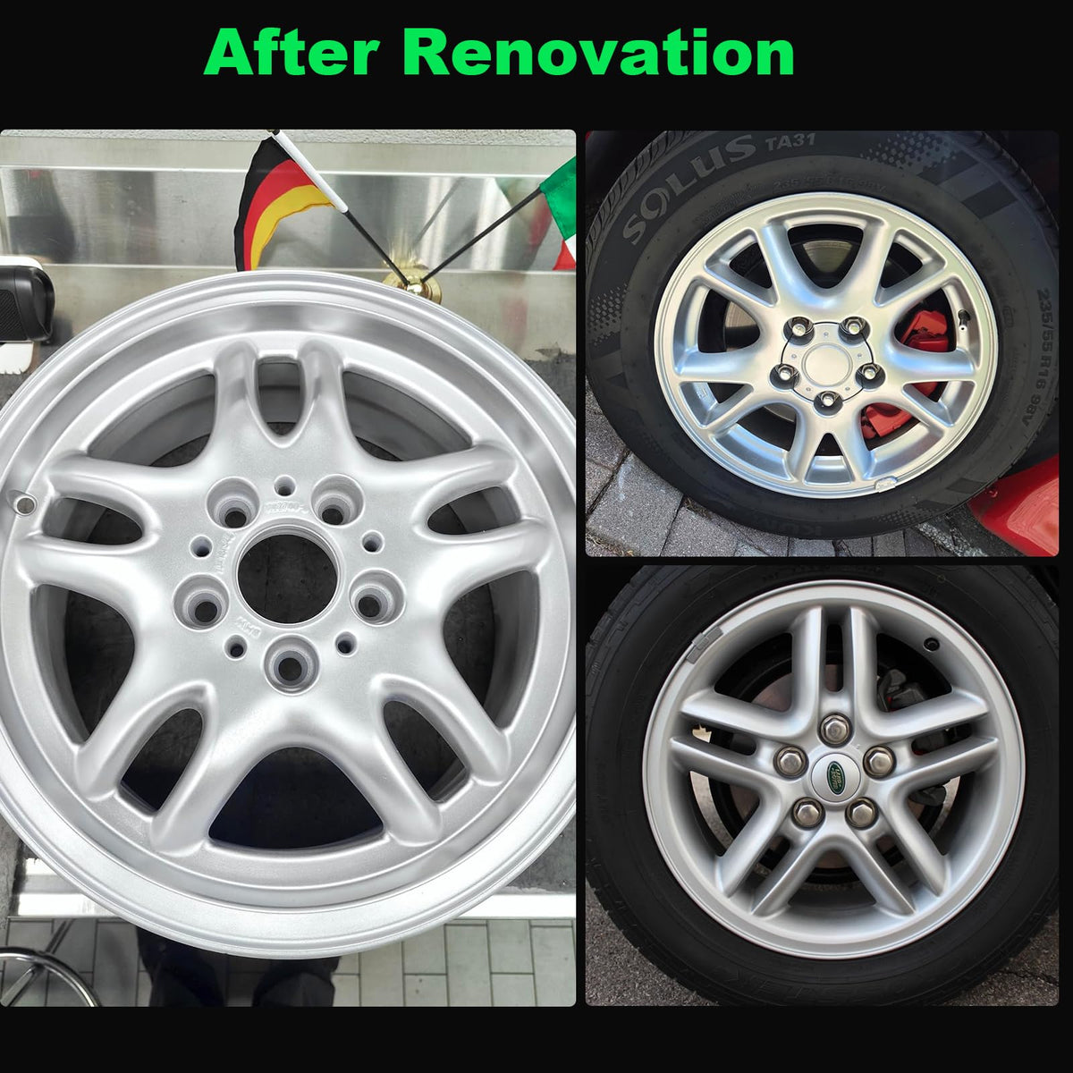 NADAMOO Black Spray Paint for Wheels, Semi-Gloss