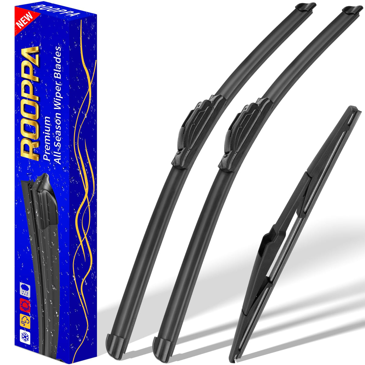 3 Wipers Fits Honda CRV CR-V 2017-2022 Wiper Blades