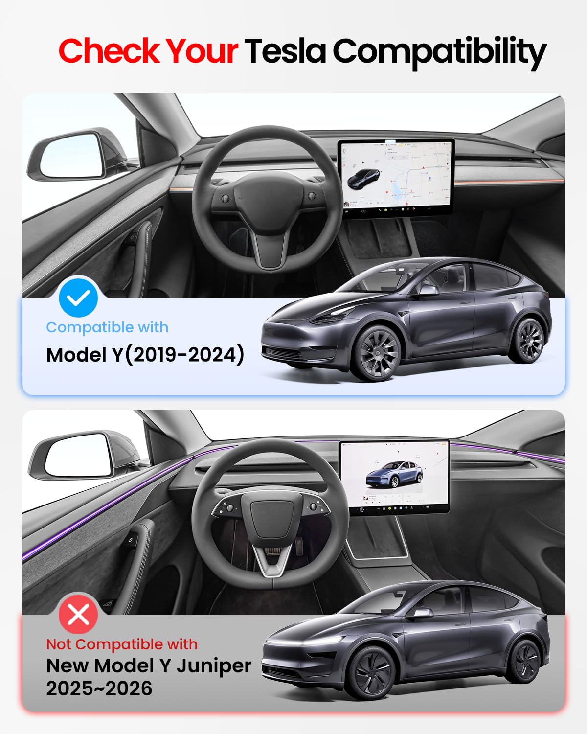 REEVAA Tesla Model Y Juniper 2025–2026 Mud Flaps Accessories, Set of 4