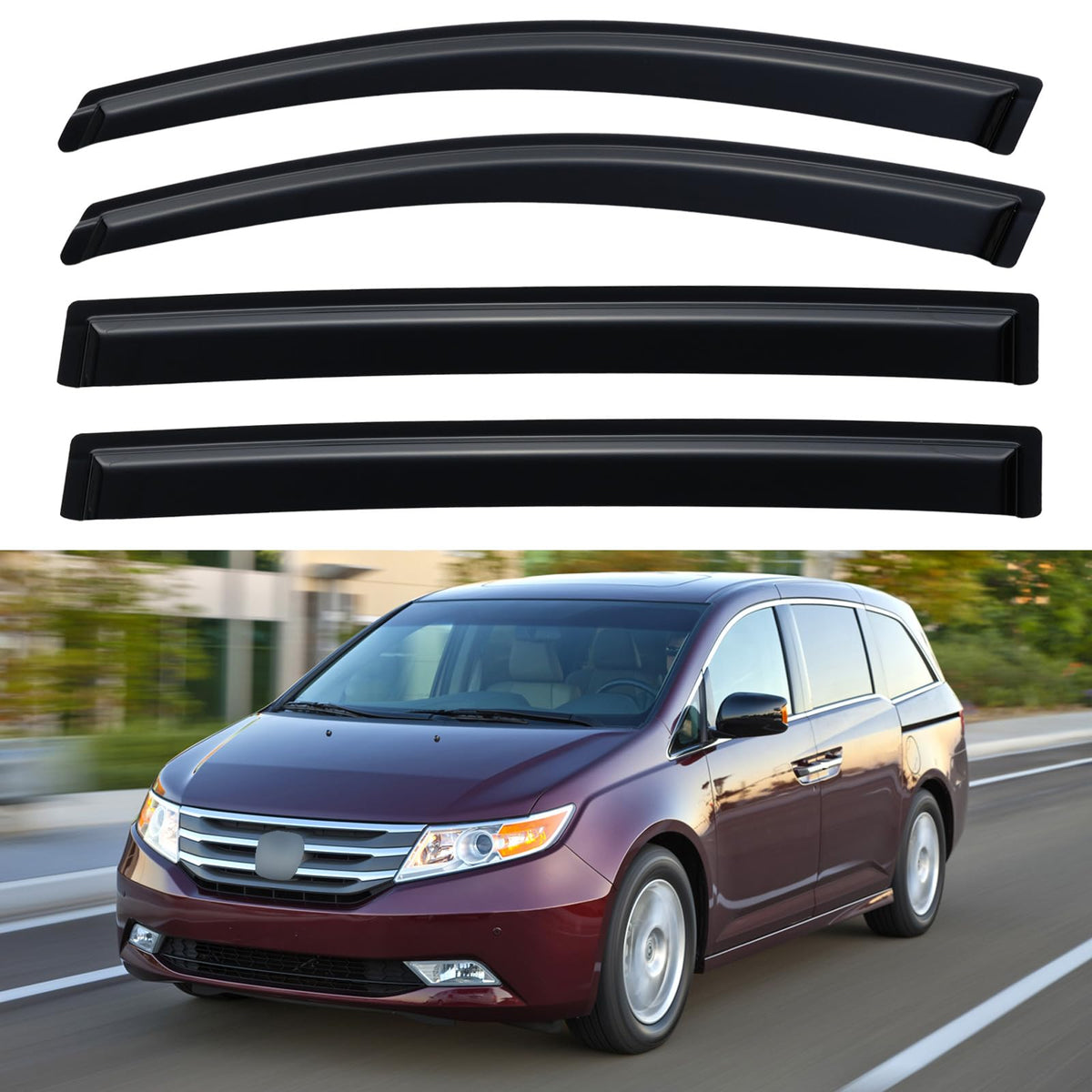 Window Visors Rain Guards for 2015-2026 Ford F150 Crew/SuperCrew Cab
