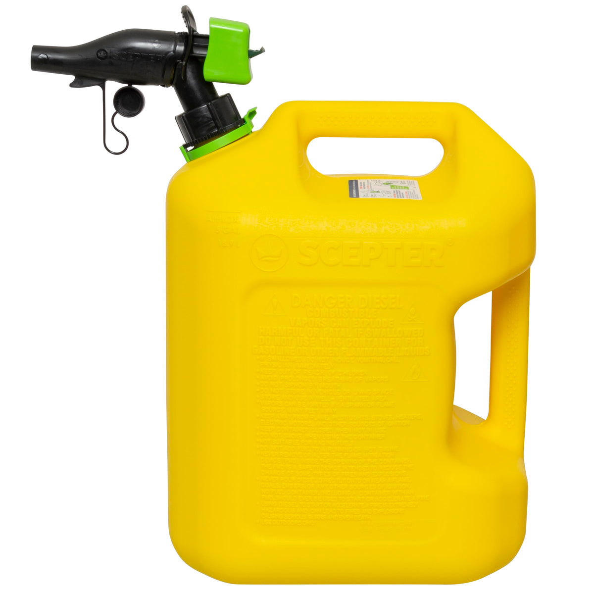 Scepter 5 Gal Gas Can, Spill Proof SmartControl Spout, Spout Extender, Red