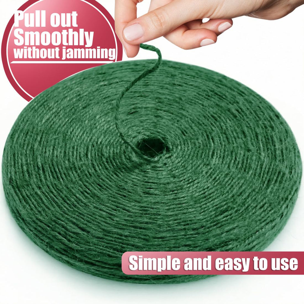 SMART&CASUAL 2mm Natural Jute Twine String Thin for Craft Plant Garden Gift Wrapping Christmas Handmade Art Decoration Packing String Home Art Decoration (Brown) (800 Ft (244M))