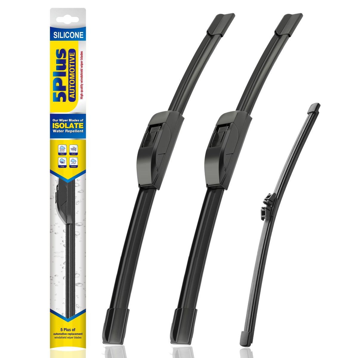5 PLUS Silicone Windshield Wipers Fits Ford Explorer 2011-2024 (3 PACK)