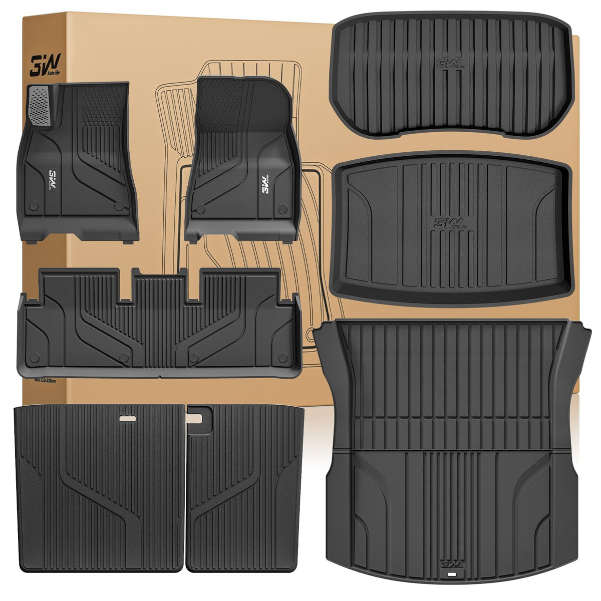 3W Tesla New Model Y Juniper 2025 2026 2027 Floor Mats, Not for Standard