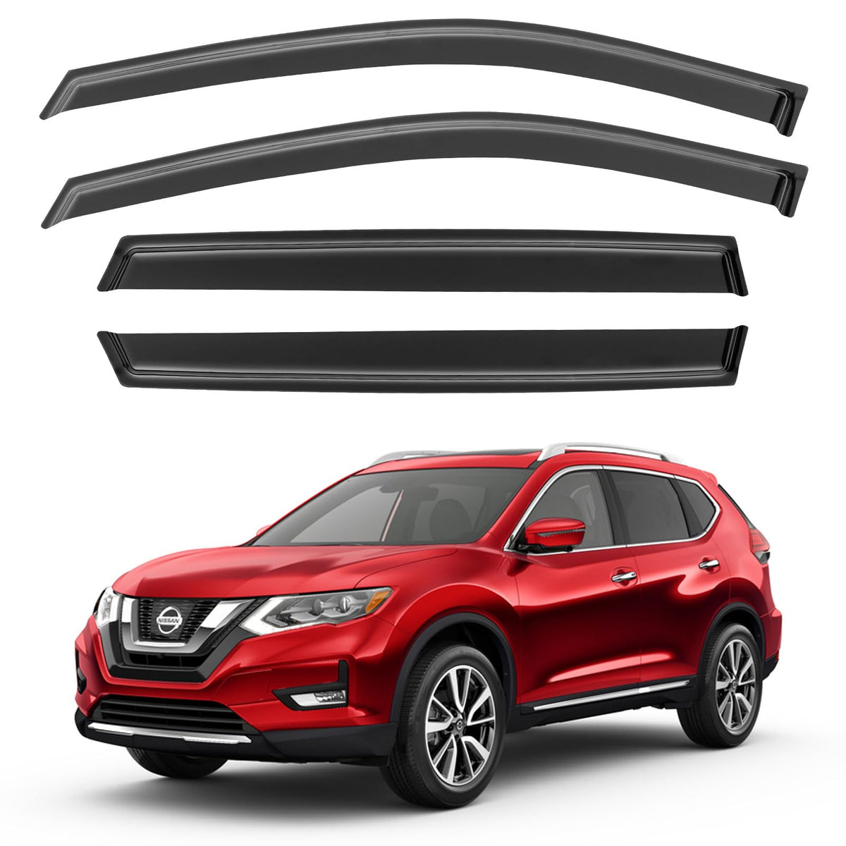Window Visors Rain Guards for 2015-2026 Ford F150 Crew/SuperCrew Cab