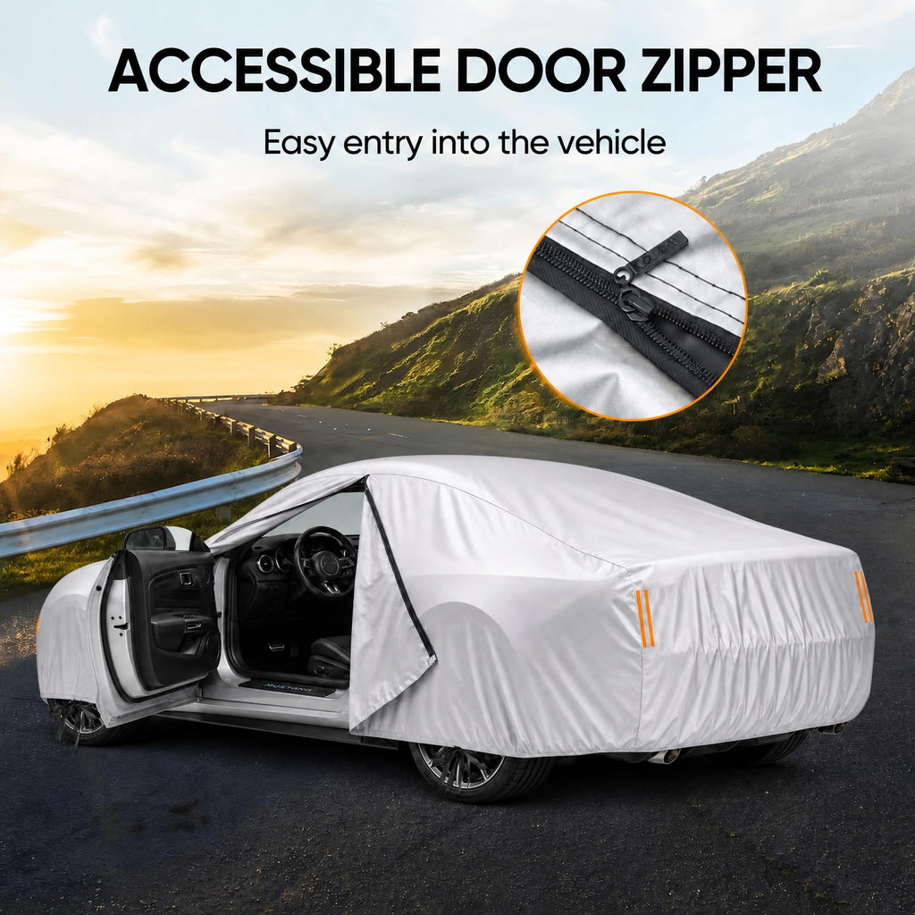 NEVERLAND Car Cover Waterproof All Weather for Sedan 183''L x 70''W x 59''H