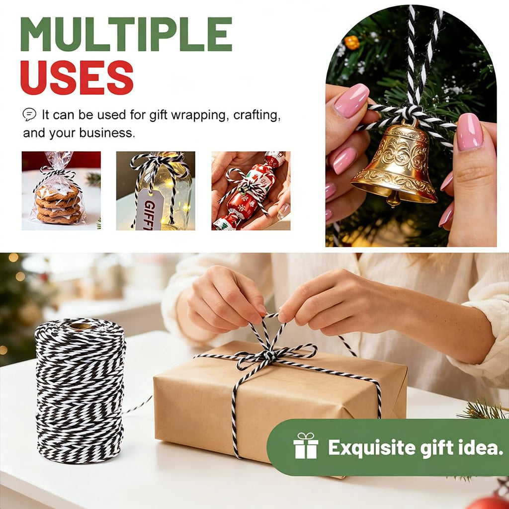 SMART&CASUAL 600 Feet 2mm Cotton Butcher Twine String Soft Food Safe for Cooking Craft Baker Kitchen Meat Turkey Sausage Roasting Gift Wrapping Gardening Crocheting Knitting