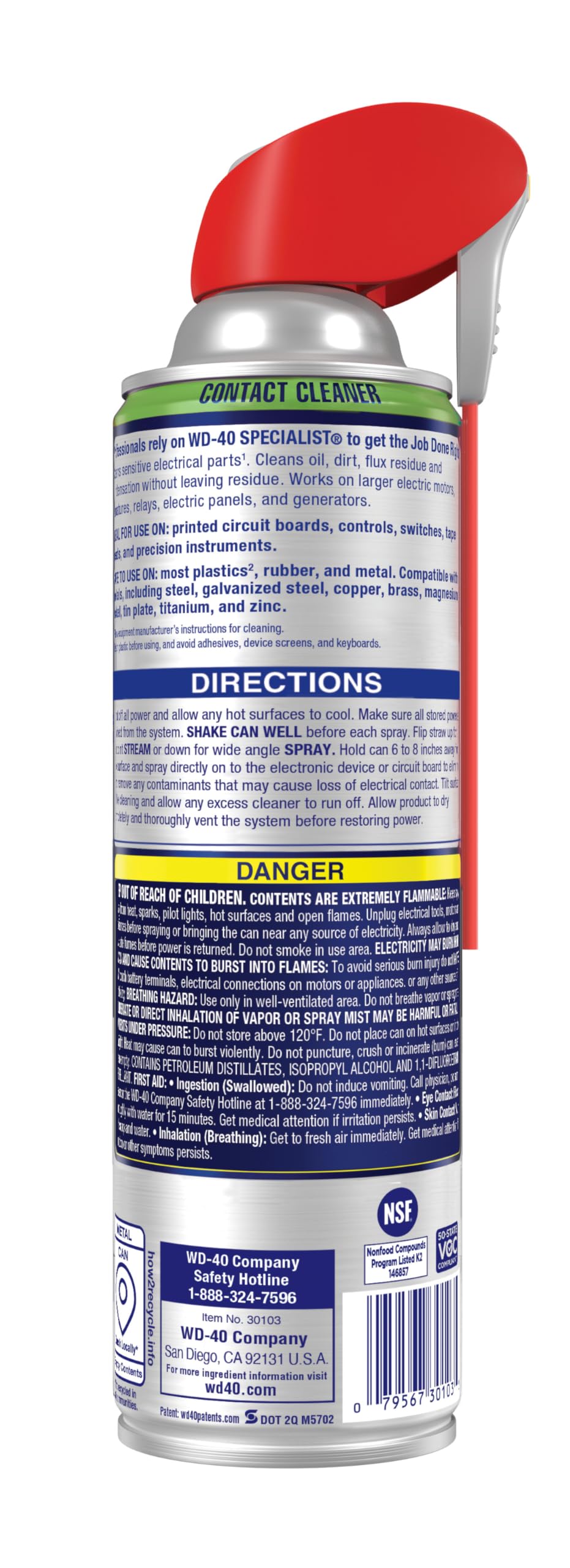 WD-40 Specialist Contact Cleaner Spray, 11 oz.