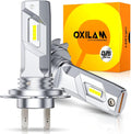 OXILAM H7 LED Light Bulb, 60000LM 10X Brighter 6500K White, Anti-Flicker, 60,000Hrs Lifespan, Plug and Play, H7 Fog Compatible with Cars Trucks SUVs, Pack of 2