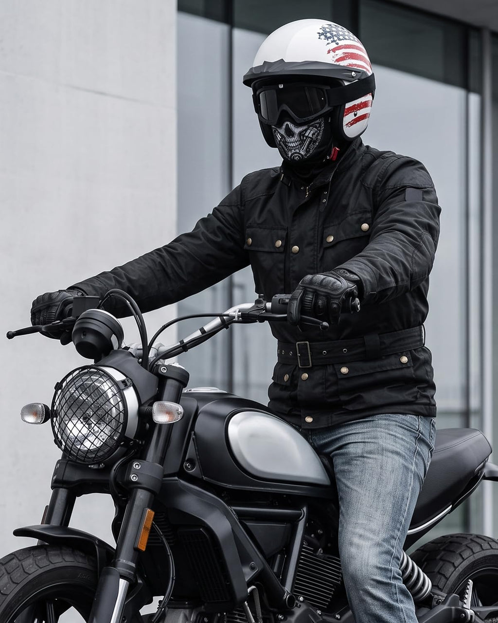 ILM Adult Motorcycle Balaclava Face Mask for Ski FM01A Men Women Black