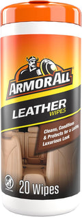 Armor All Car Leather Wipes, Cleans, Conditions, Protects, 20 Count