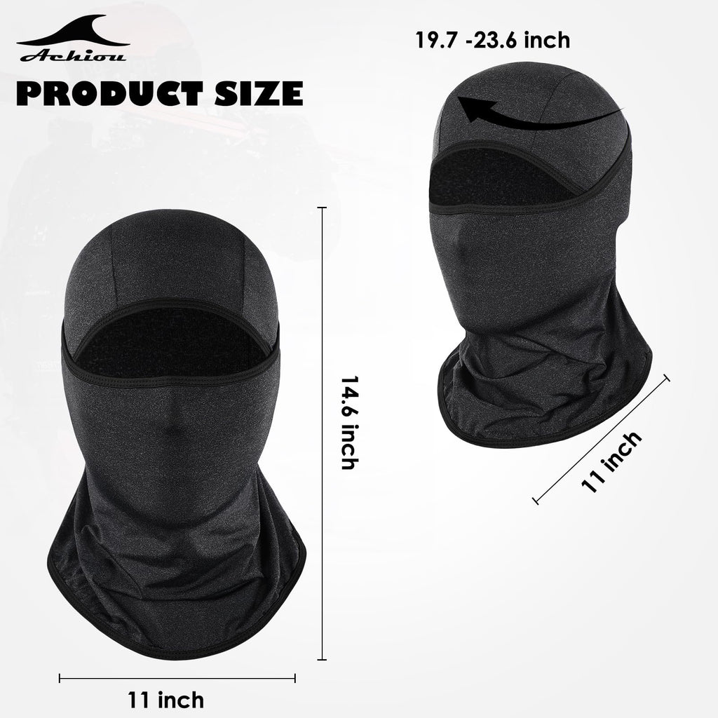Achiou Ski Mask Balaclava Shiesty, Cooling Ice Silk Motorcycle Face Cover