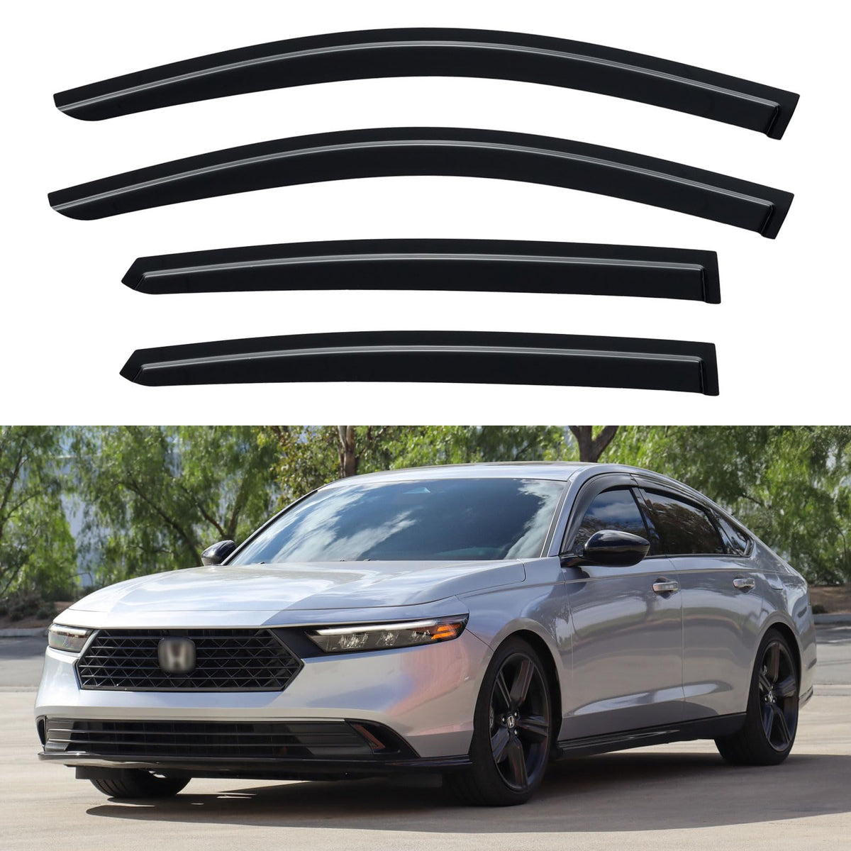 Window Visors Rain Guards for 2015-2026 Ford F150 Crew/SuperCrew Cab