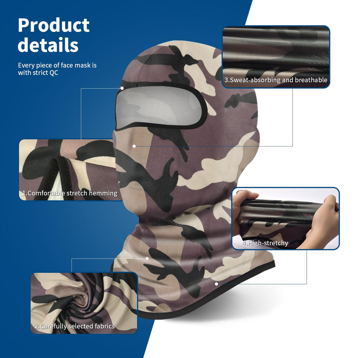 YESLIFE Summer Balaclava Ski Mask for Men&Women, Face Mask