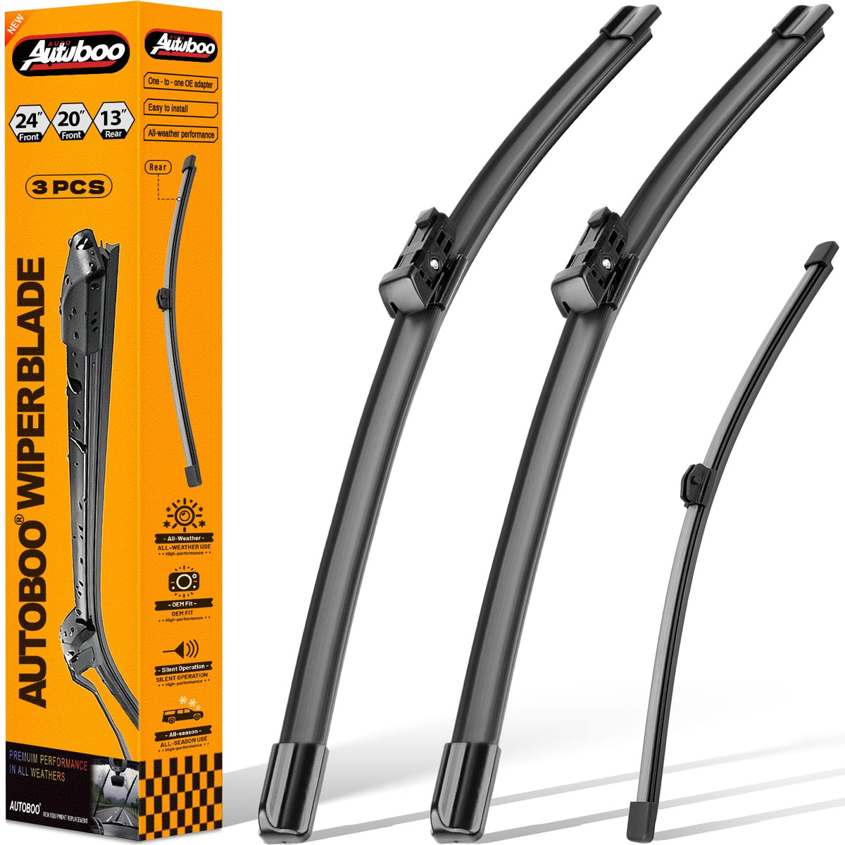 AUTOBOO Windshield Wiper Blade Replacement for Toyota RAV4 Mazda 5