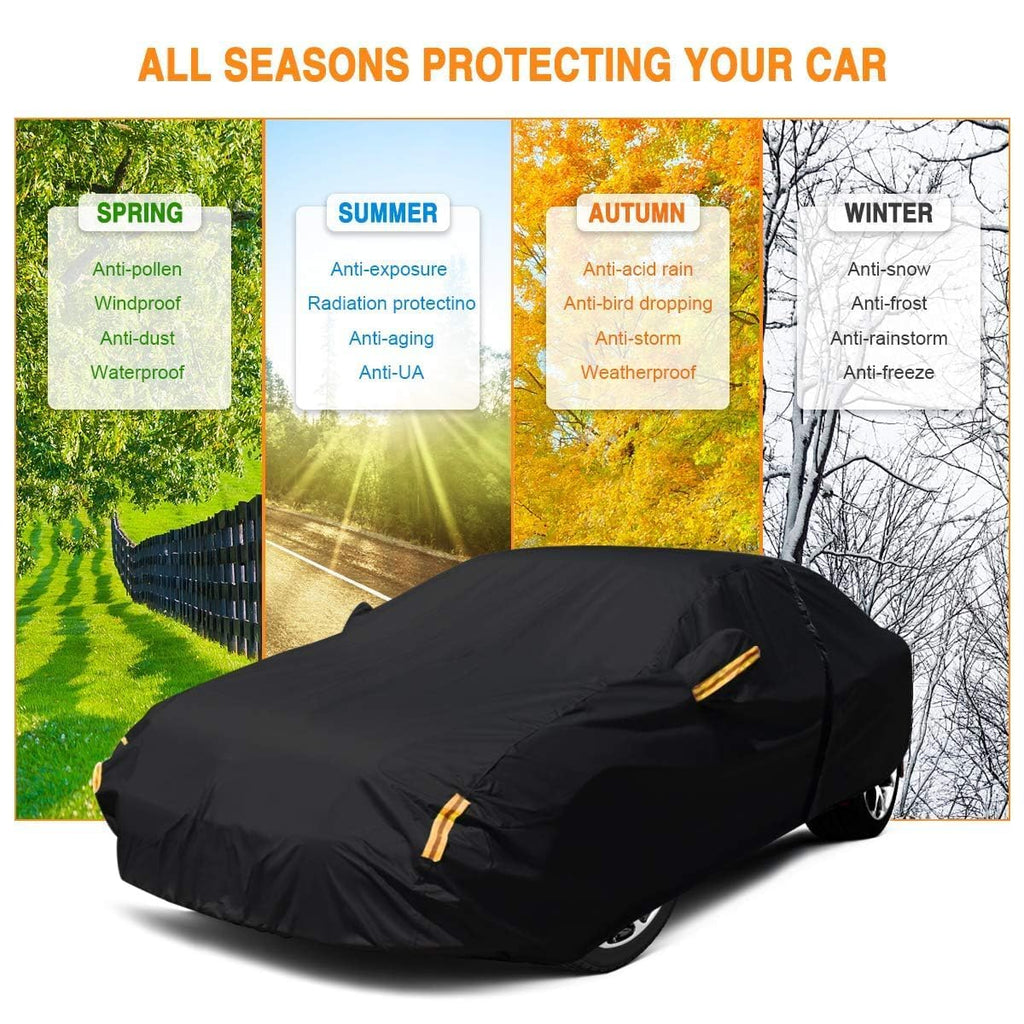 NEVERLAND Car Cover Waterproof All Weather for Sedan 183''L x 70''W x 59''H