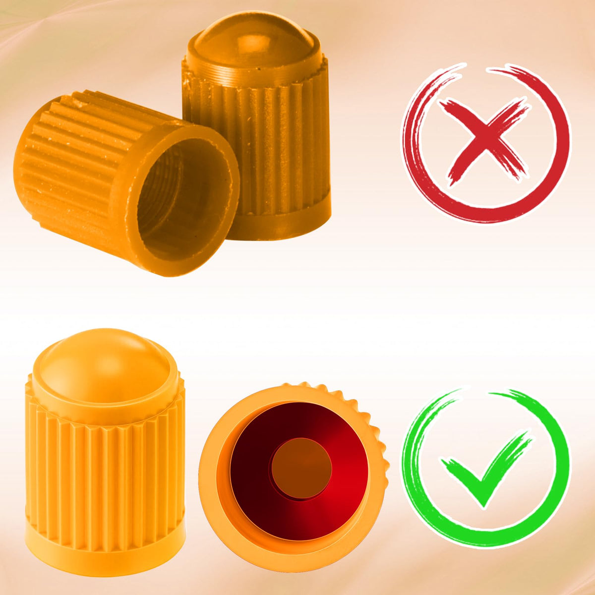 Outus 20 Pcs Tire Valve Stem Caps Universal Tire Caps,Black