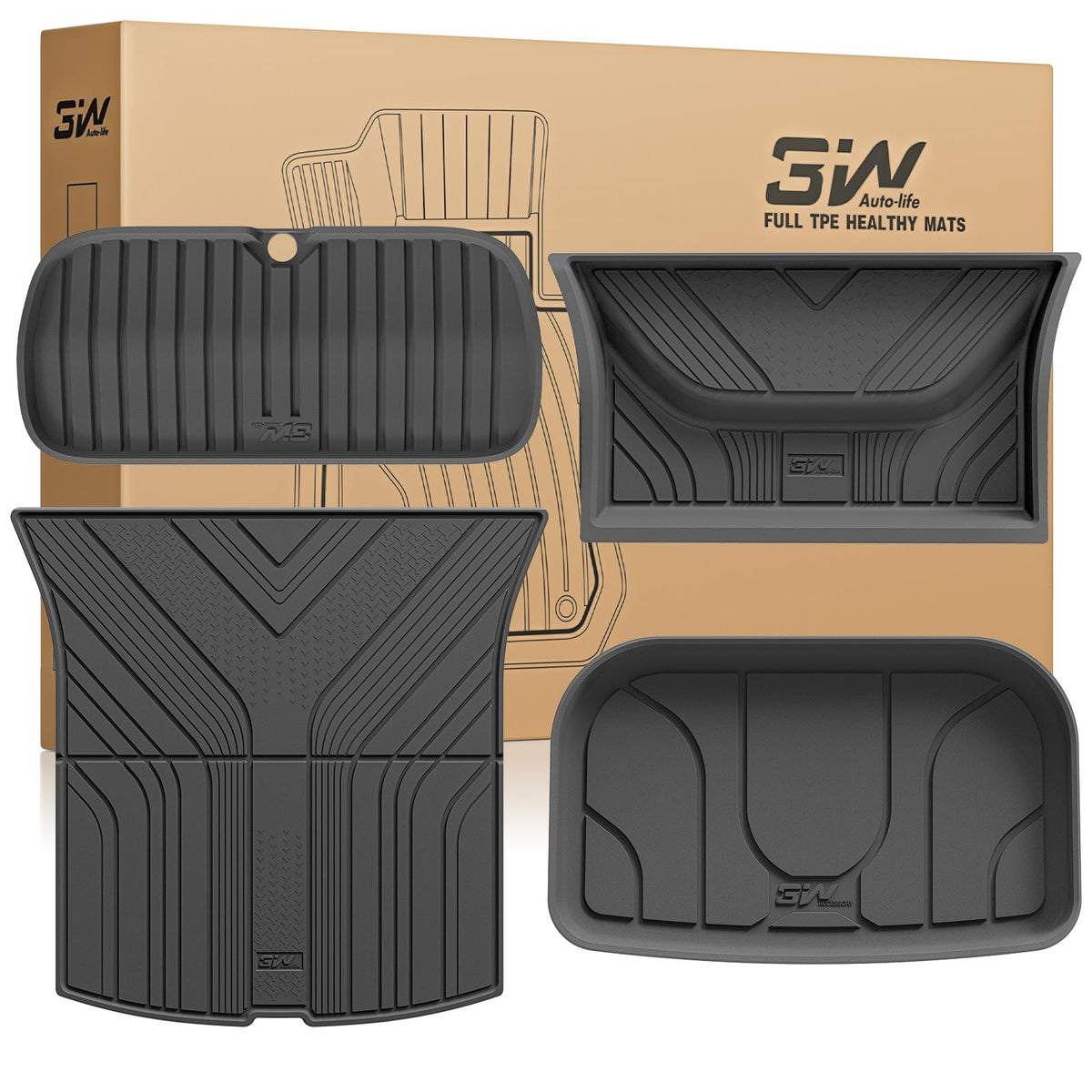 3W Tesla New Model Y Juniper 2025 2026 2027 Floor Mats, Not for Standard