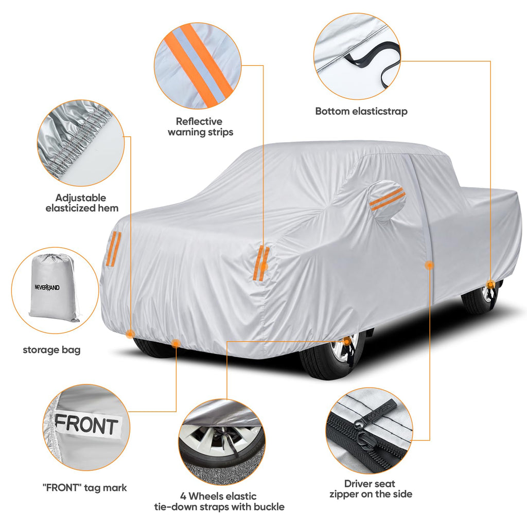 NEVERLAND Car Cover Waterproof All Weather for Sedan 183''L x 70''W x 59''H