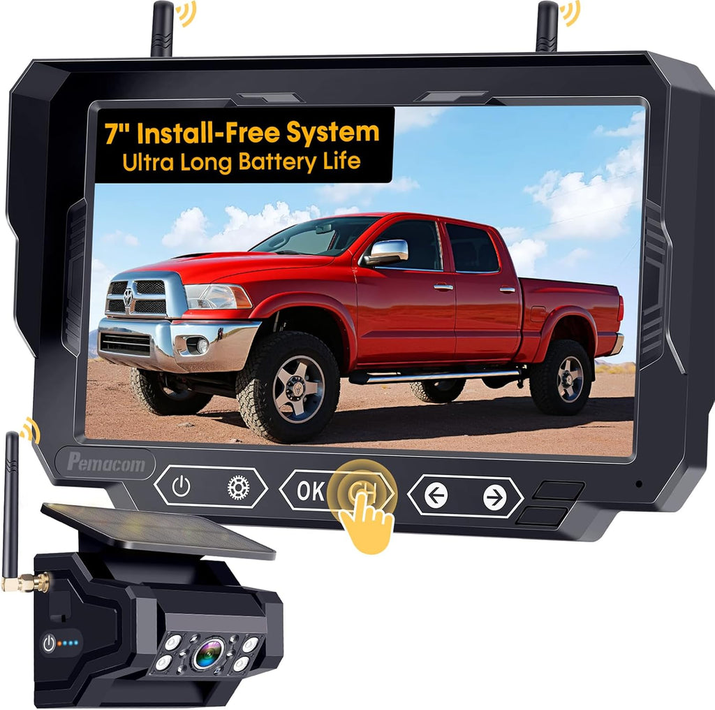 1080P HD Wireless Backup Camera - 1 Minute Magnetic Easy Install No Wiring