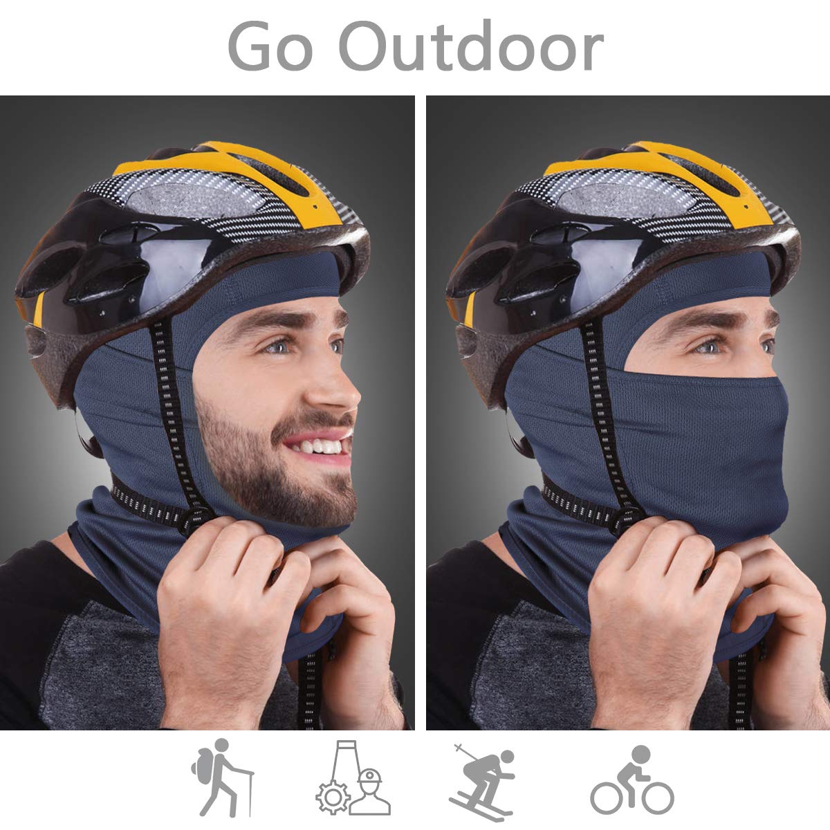 Achiou Ski Mask for Men and Women, Lightweight UV Balaclava Face Cover