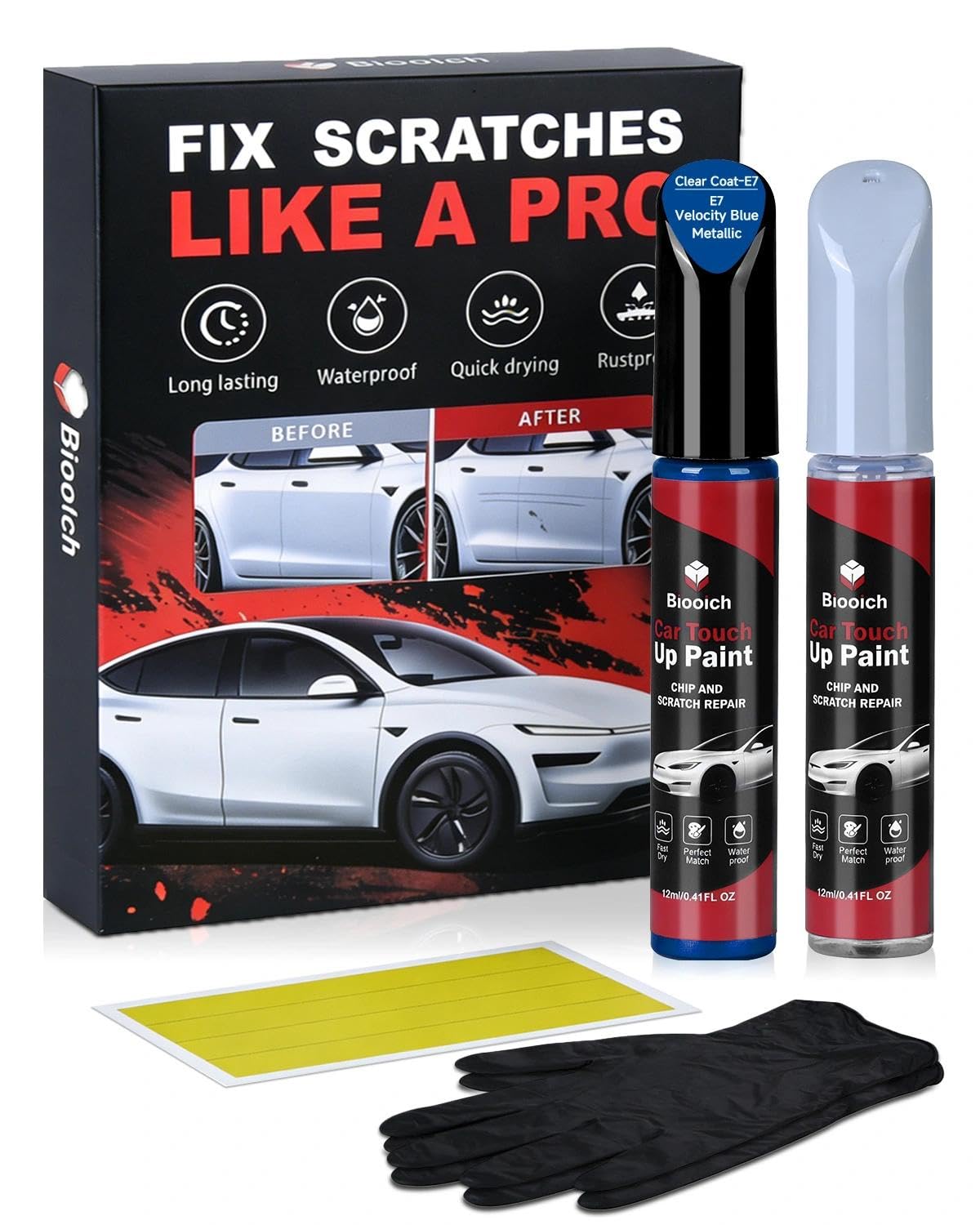 White Frost Tricoat G1W/WA140X for GMC Touch Up Paint Kit[2K Clear Coat Included],Exact Color Match Touch Up Paint for Chip and Scratch