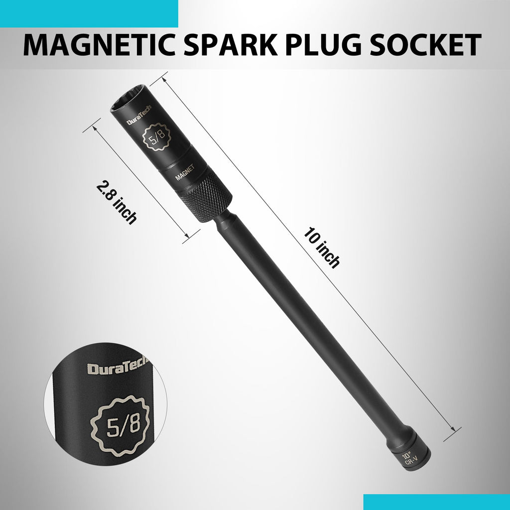 DURATECH 5/8" Swivel Magnetic Spark Plug Socket with Enhanced Magnetic Head