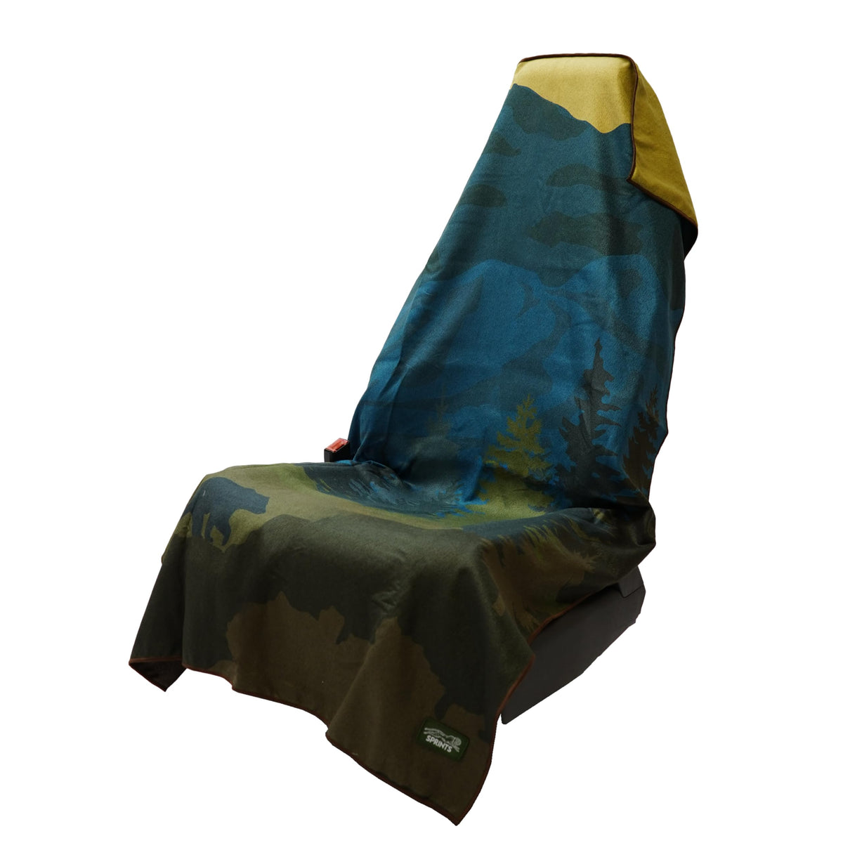 Sprints Prints Athletic Running Towel, Full-Sized, Car Seat Cover - Moisture Wicking (Midnight Mile)