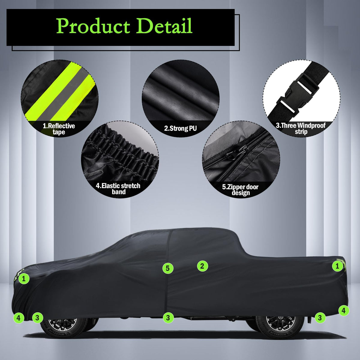 Waterproof Car Cover for Jeep Wrangler 4 Door 2006-2026 JK JL Windproof