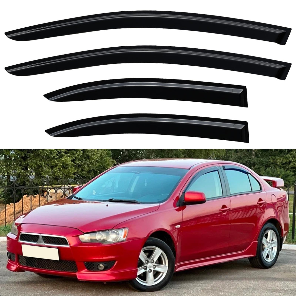 Window Visors Rain Guards for 2015-2026 Ford F150 Crew/SuperCrew Cab