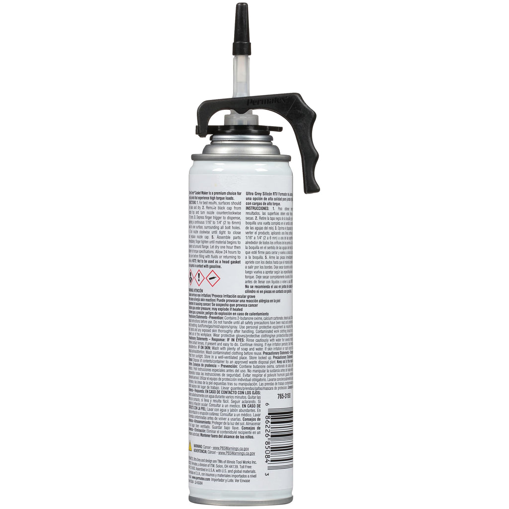 Permatex 82194 Ultra Grey Rigid High-Torque RTV Silicone Gasket Maker, 3.0 oz.