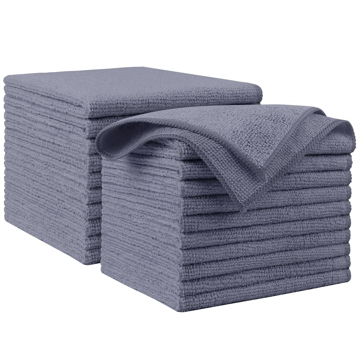 AIDEA Microfiber Cleaning Cloth-50PK, Microfiber Towels for Cars, 12"×12"