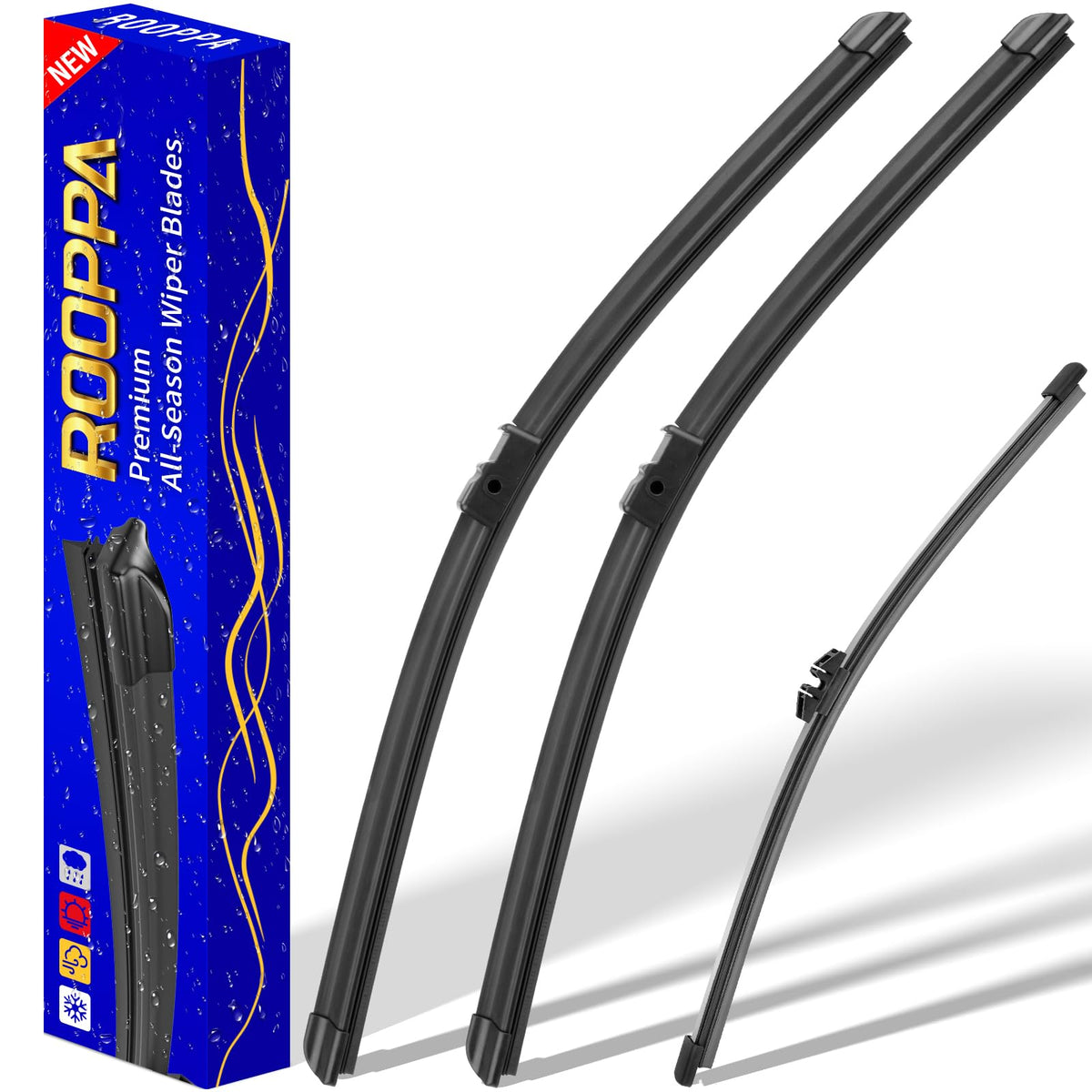 3 Wipers Fits Honda CRV CR-V 2017-2022 Wiper Blades