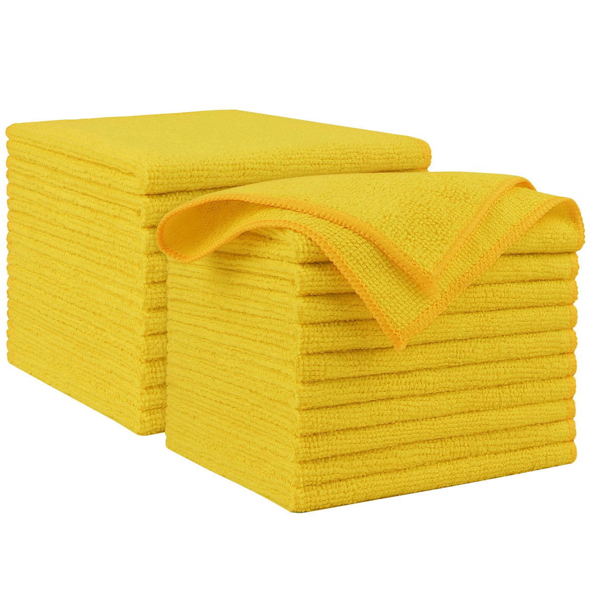 AIDEA Microfiber Cleaning Cloth-50PK, Microfiber Towels for Cars, 12"×12"