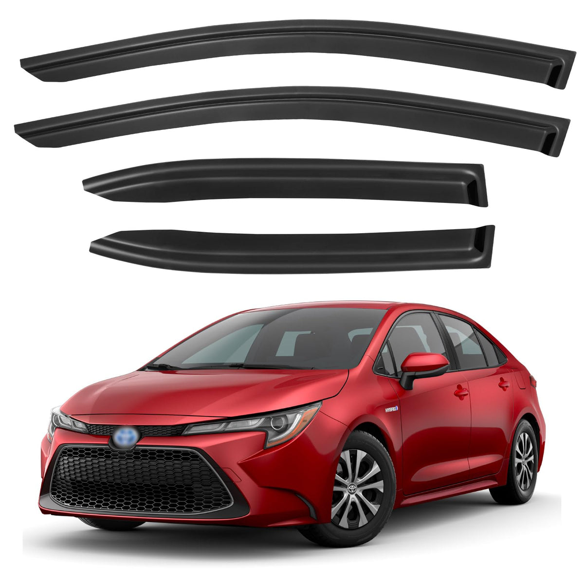 Window Visors Rain Guards for 2015-2026 Ford F150 Crew/SuperCrew Cab