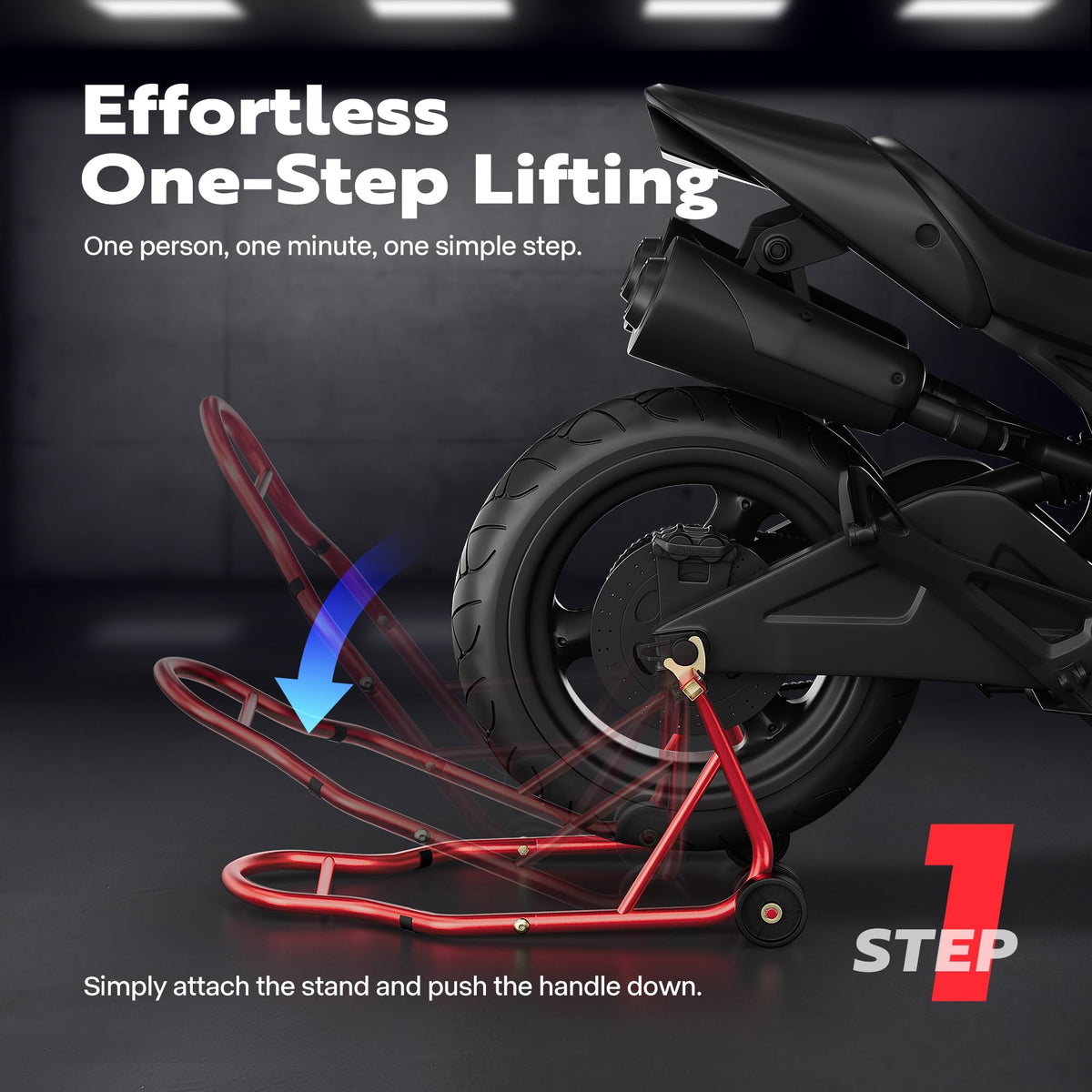 SPECSTAR Universal Motorcycle Stands 882 Lbs Capacity,Black