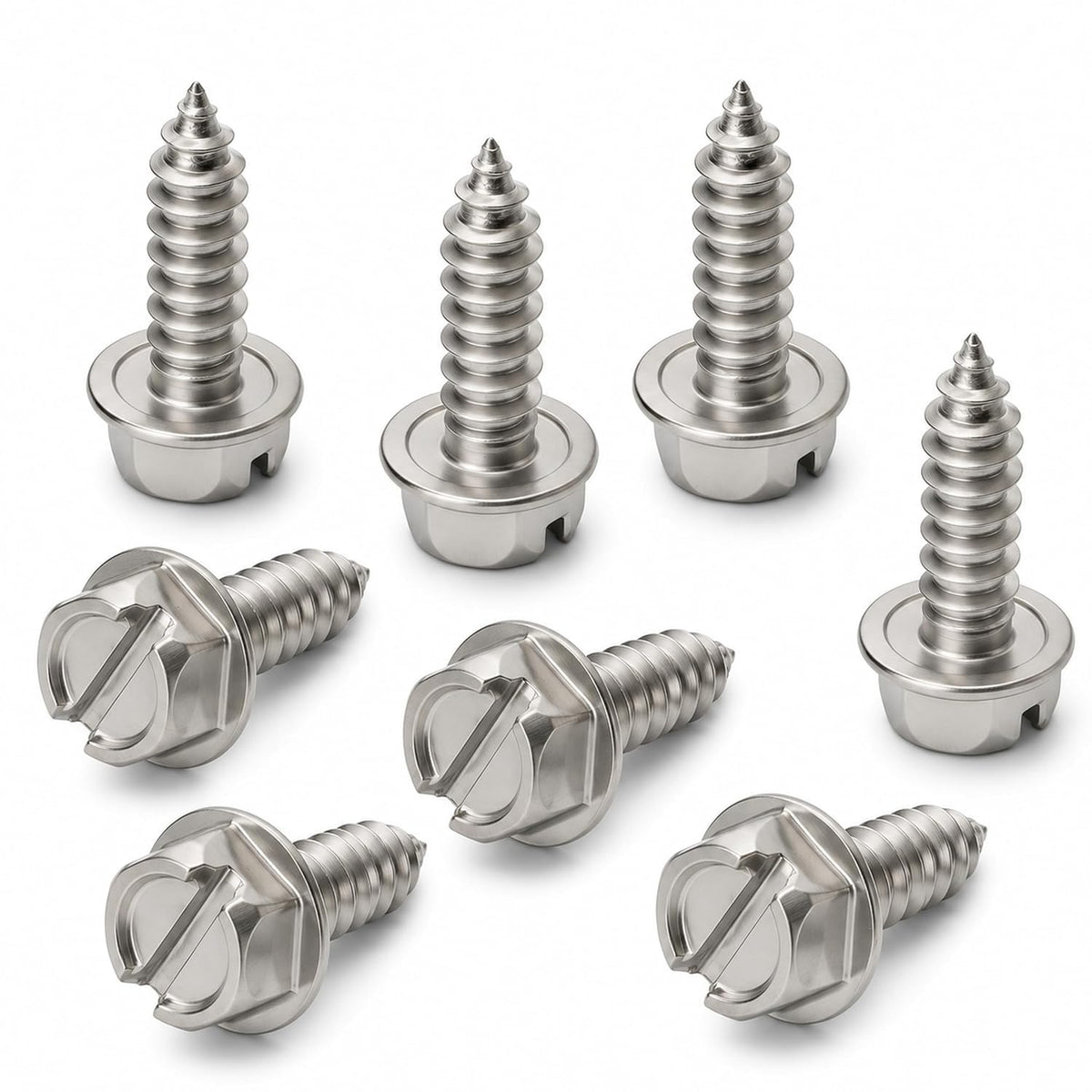 OttoSpeed Rustproof License Plate Screws (4-Pack, Black-Phillips)