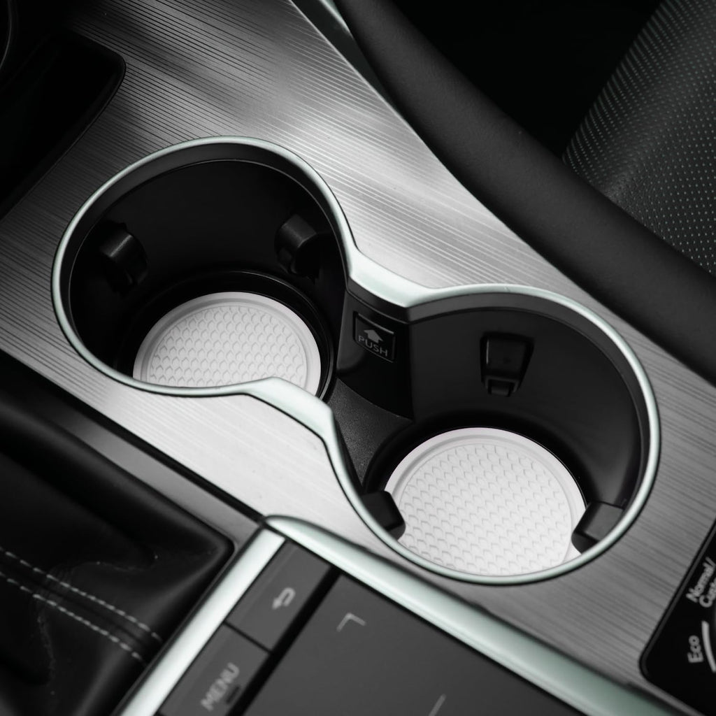 SINGARO Car Cup Coaster, 4PCS Universal Non-Slip Cup Holders Embedded in Ornaments Coaster, Car Interior Accessories, Black