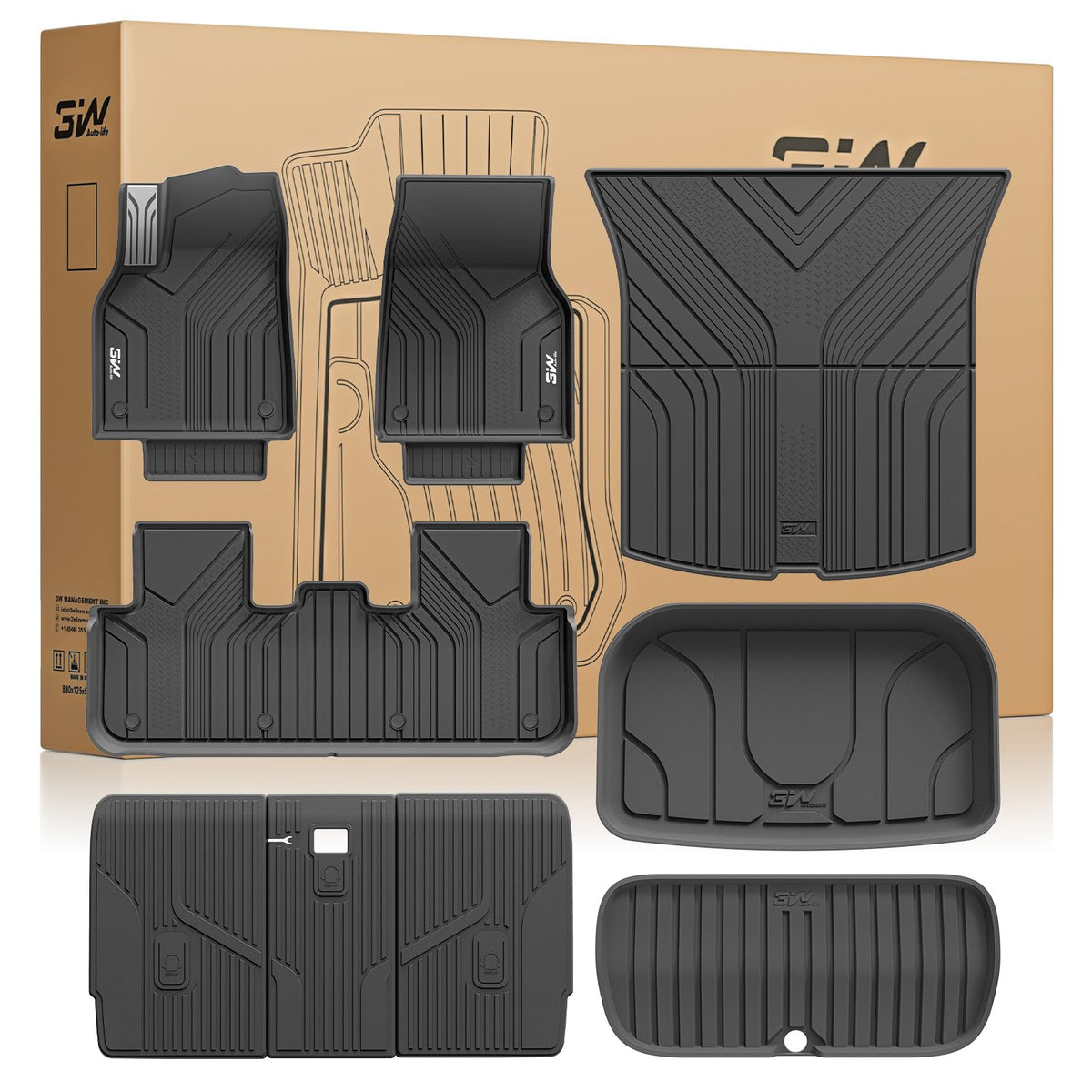 3W Tesla New Model Y Juniper 2025 2026 2027 Floor Mats, Not for Standard