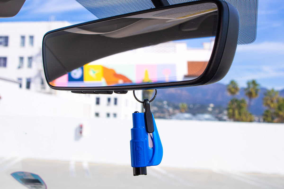 RESQME The Original Compact Emergency Keychain Car Escape Tool, Seatbelt Cutter and Window Breaker, Made in USA, Pack of 2
