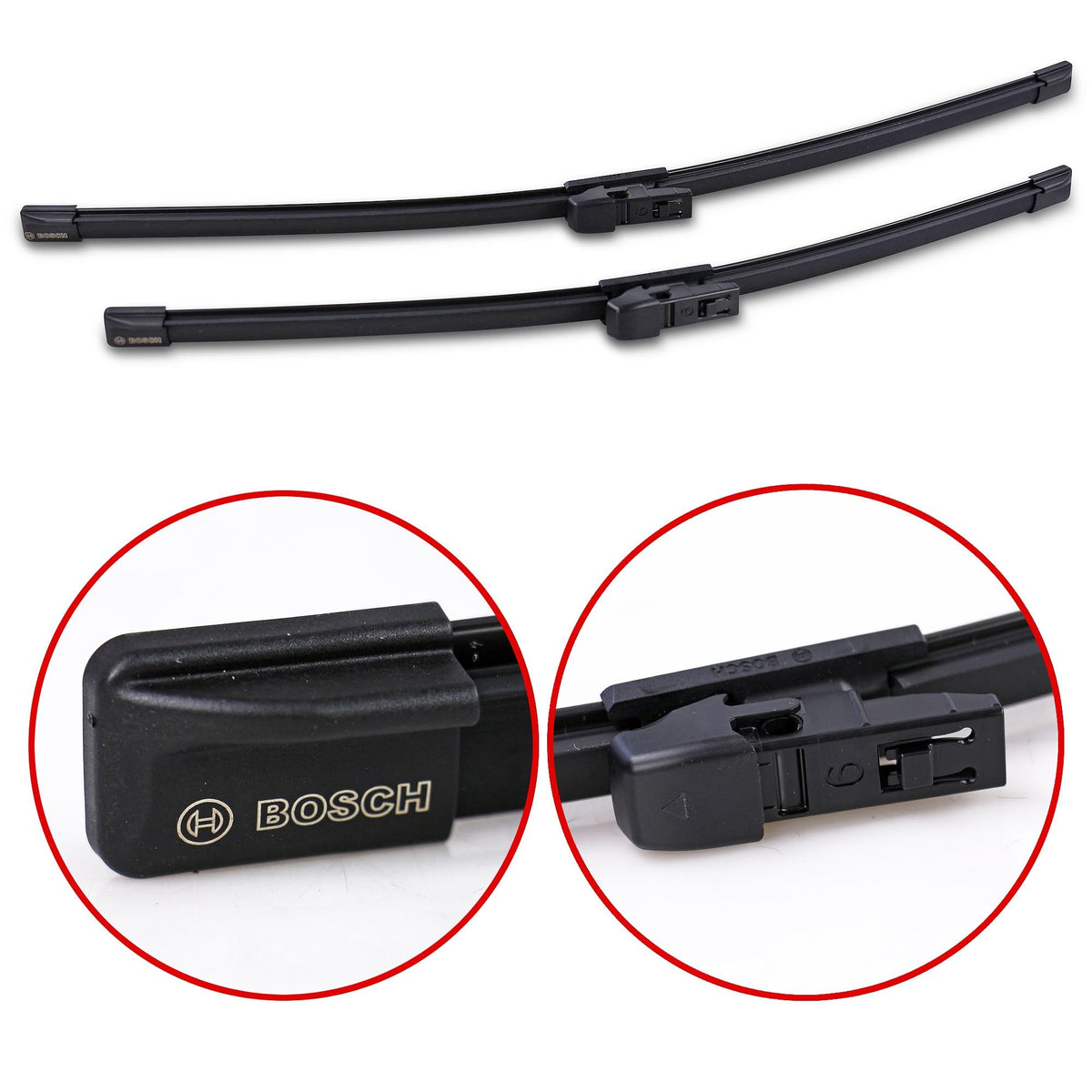 BOSCH 3397014621 AeroTwin Wiper Blades - Set of 2 (26" & 20") Top Lock 16mm