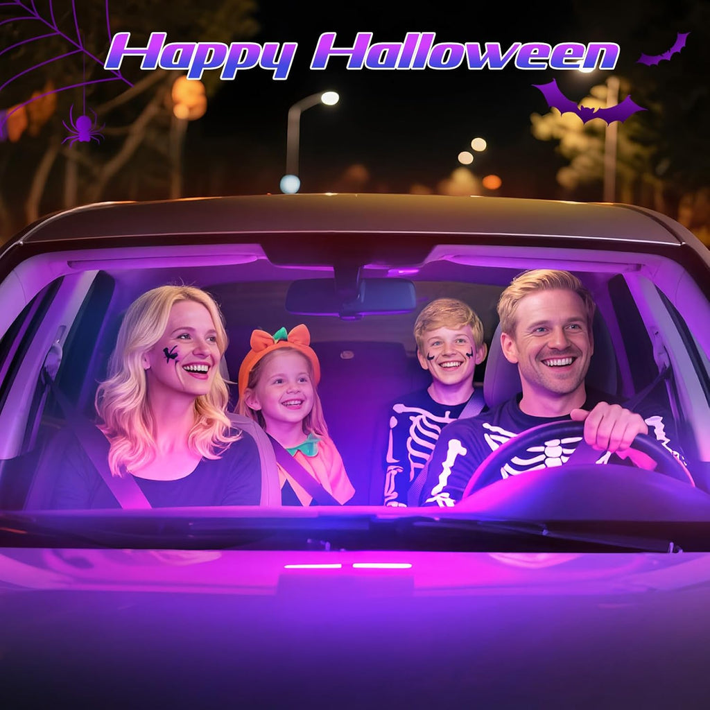 Winzwon Car Interior Lights, LED Lights for Halloween Car Accessories