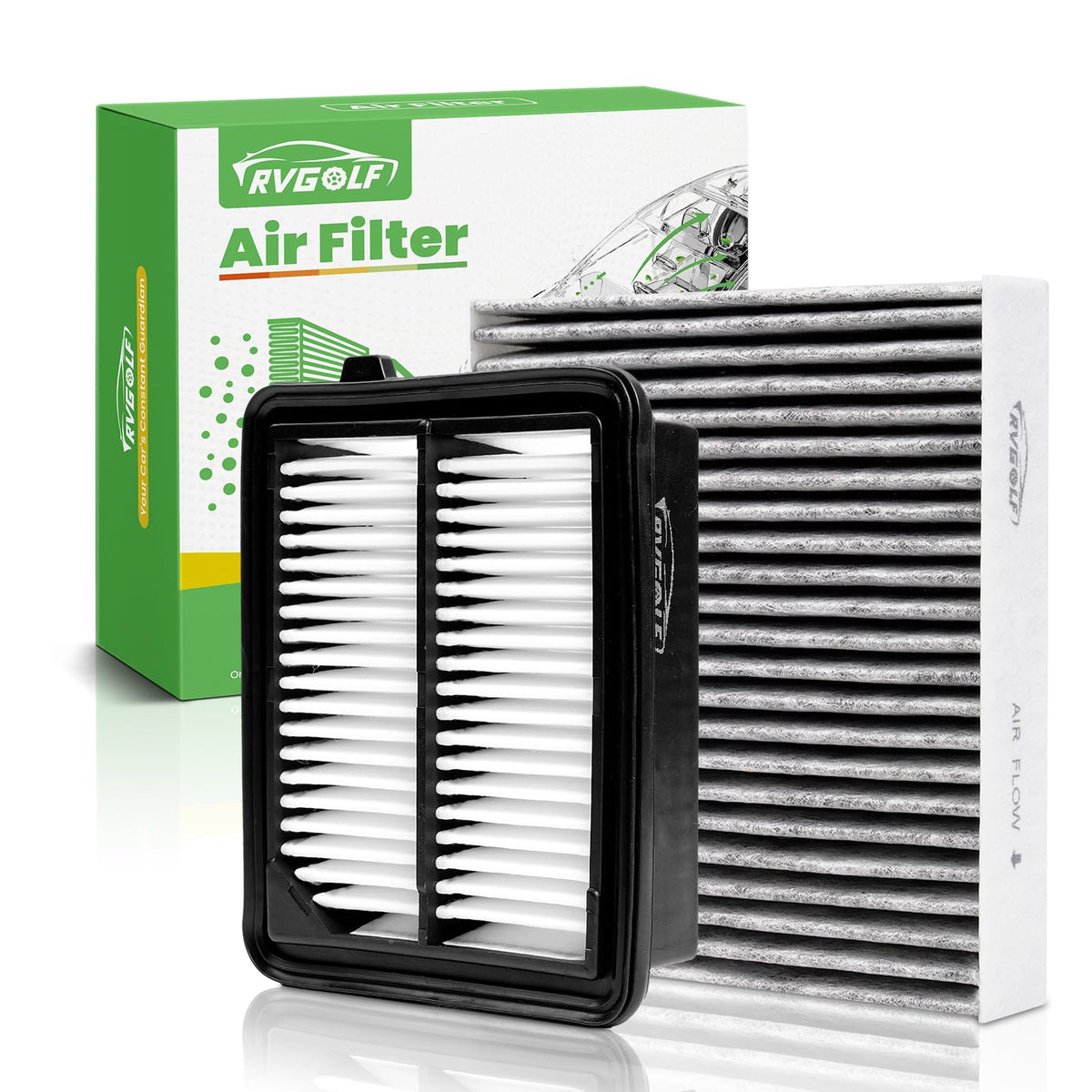 Engine+Cabin Air Filter Fit for 2016-2026 Civic(2.0L), 2023-2026 HR-V(2.0L)