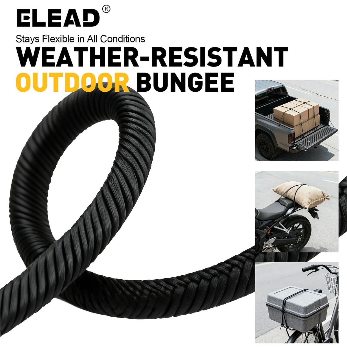Bungee Cords Heavy Duty Outdoor: 20 Pcs Premium Rubber Bungee Cords with Hooks in a Storage Jar Includes 10", 18", 24", 30", 36", 48" Bungee Cord for Camping, Tent, Fastening Items