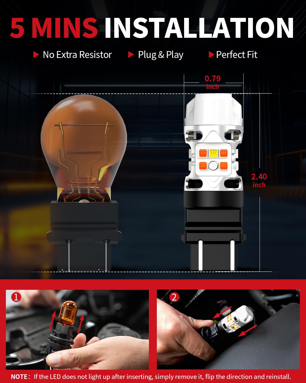 LASFIT 921 LED Bulb Reverse Lights, 912 T15 Back Up Light CANBUS Error Free W16W 906 Reversing Bulb 904 916 6000K Xenon White New Upgrade Design, Plug and Play (Pack of 2)