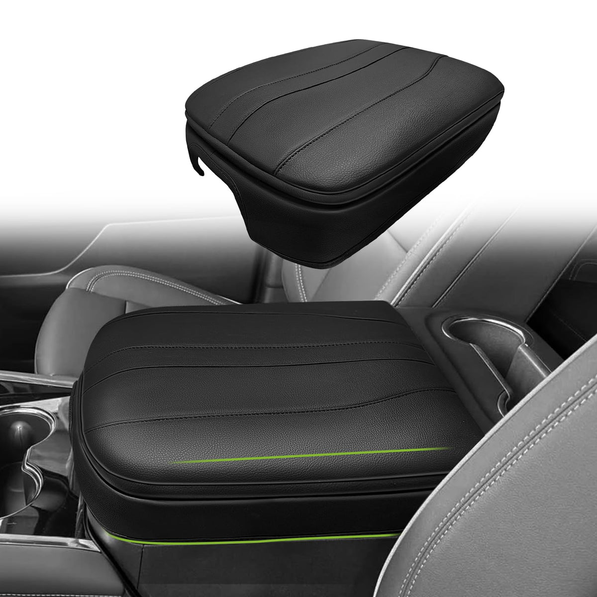 Muslogy Armrest Cover for Silverado/Sierra 2019-2026, Regular Thick, Bench
