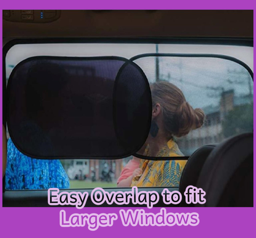 Car Window Shades - Certified 99.79% UVA & 99.95% UVB Sun Protection