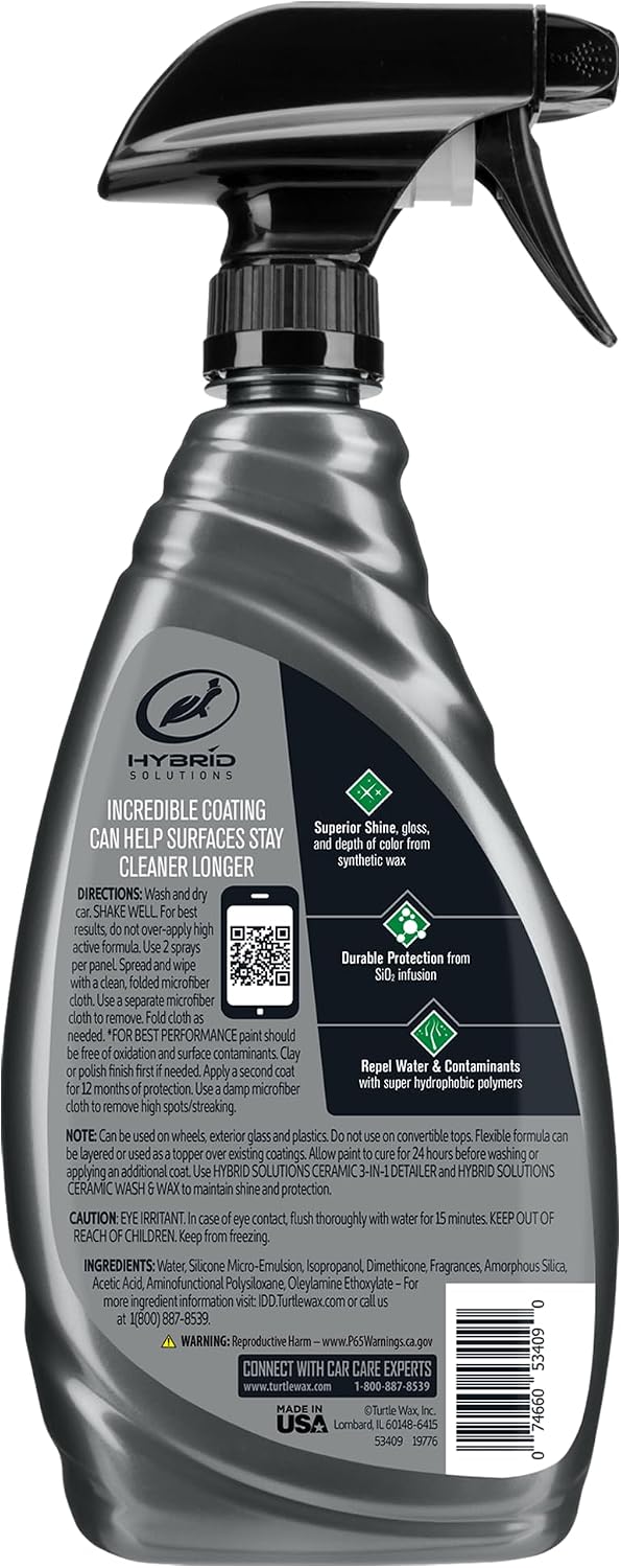 Turtle Wax Hybrid Solutions Ceramic Spray Wax Coating, 16 oz (Pack of 1)